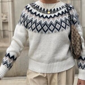 Lucky Brand Faire Isle Knit Sweater Size Small Women’s